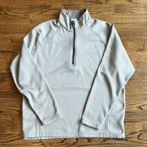 Columbia Men’s 1/4 (Quarter) Zip, tan, Size L